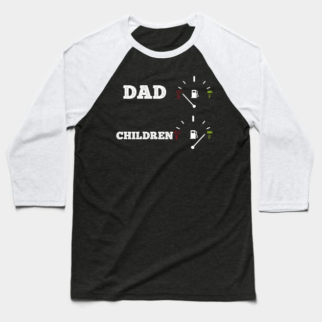 Funny dad father children baby family gift idea Baseball T-Shirt by Flipodesigner